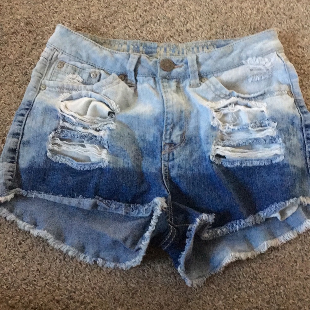 Faded blue shorts